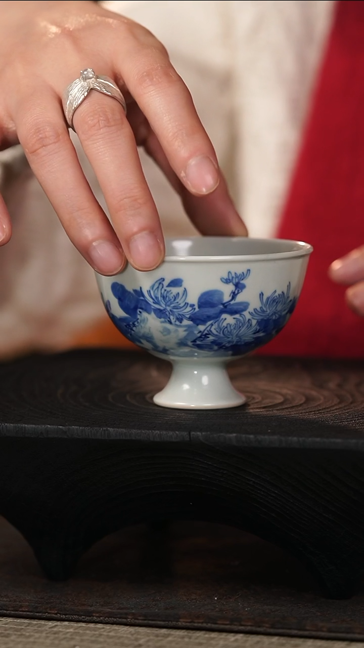 【闪购商品】善见堂 王长根人文釉里红杯