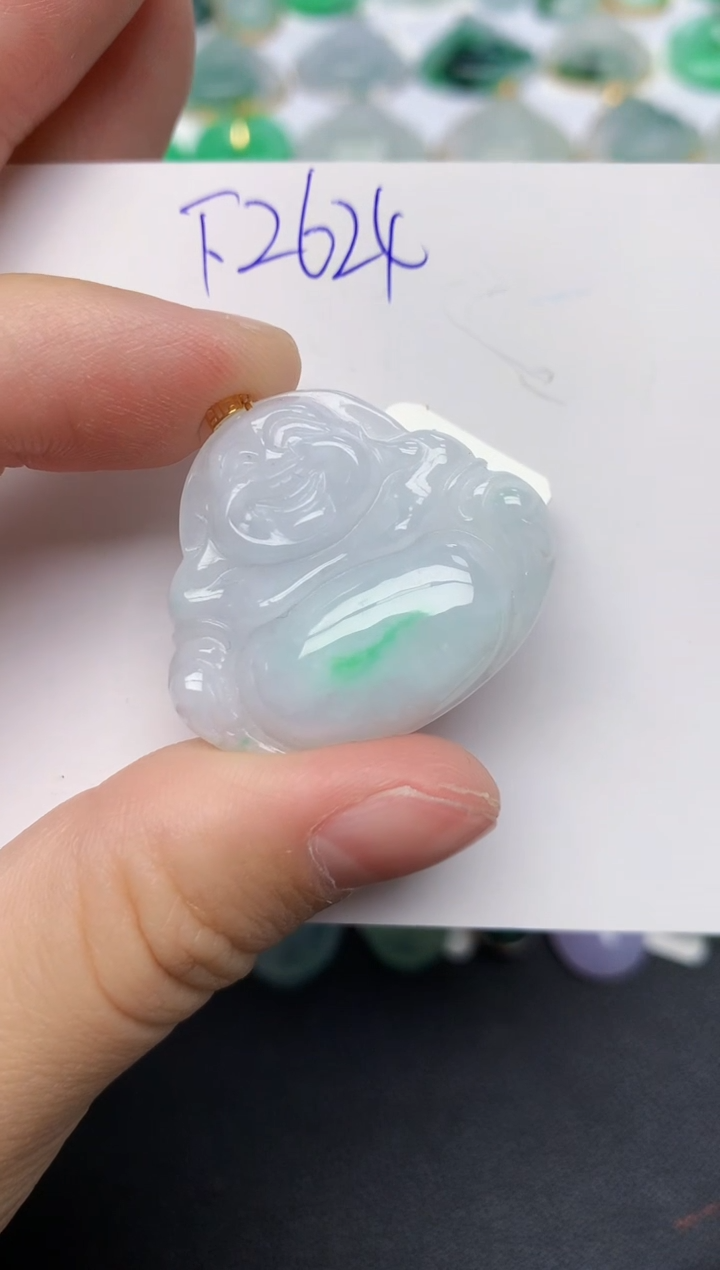 颈饰18K金镶嵌翡翠天然缅甸A货翡翠百元以上9元证书费自理