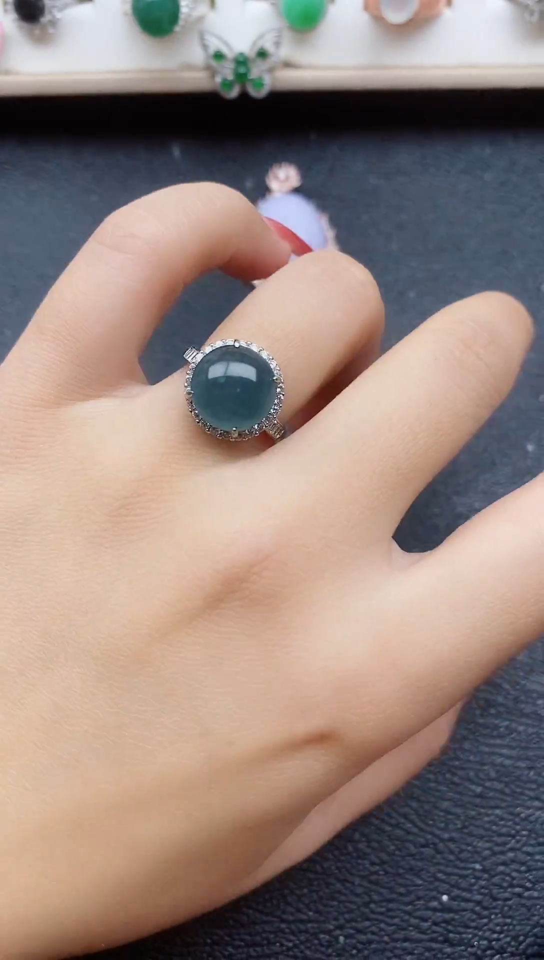【闪购商品】翡翠戒指银S925镶嵌11111