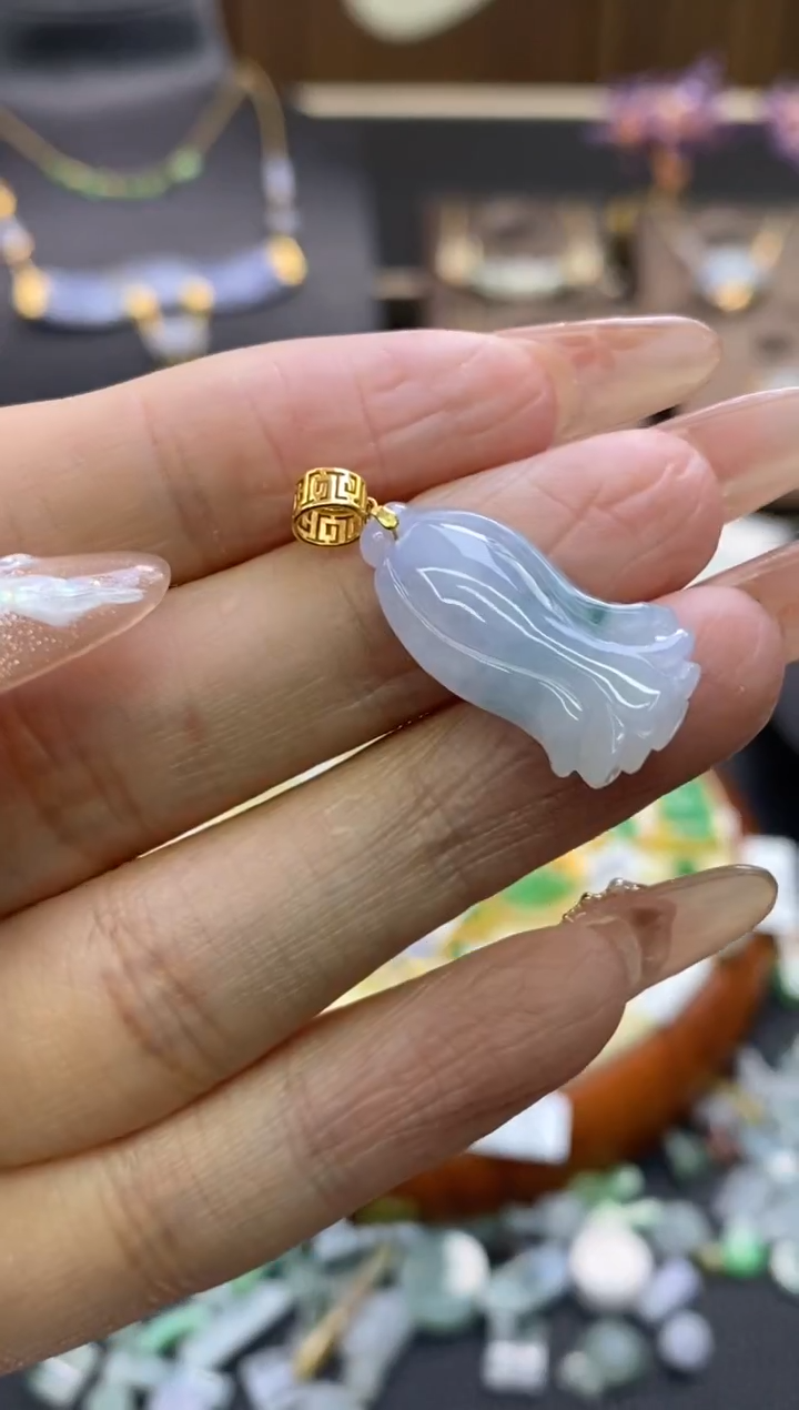 【闪购商品】翡翠颈饰18K金镶嵌净货11916
