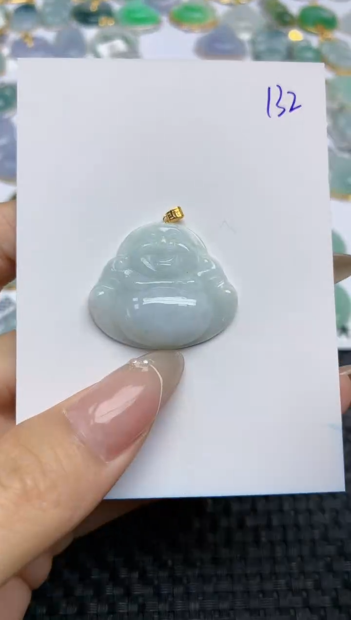 【闪购商品】翡翠颈饰18K金镶嵌天然翡翠A货