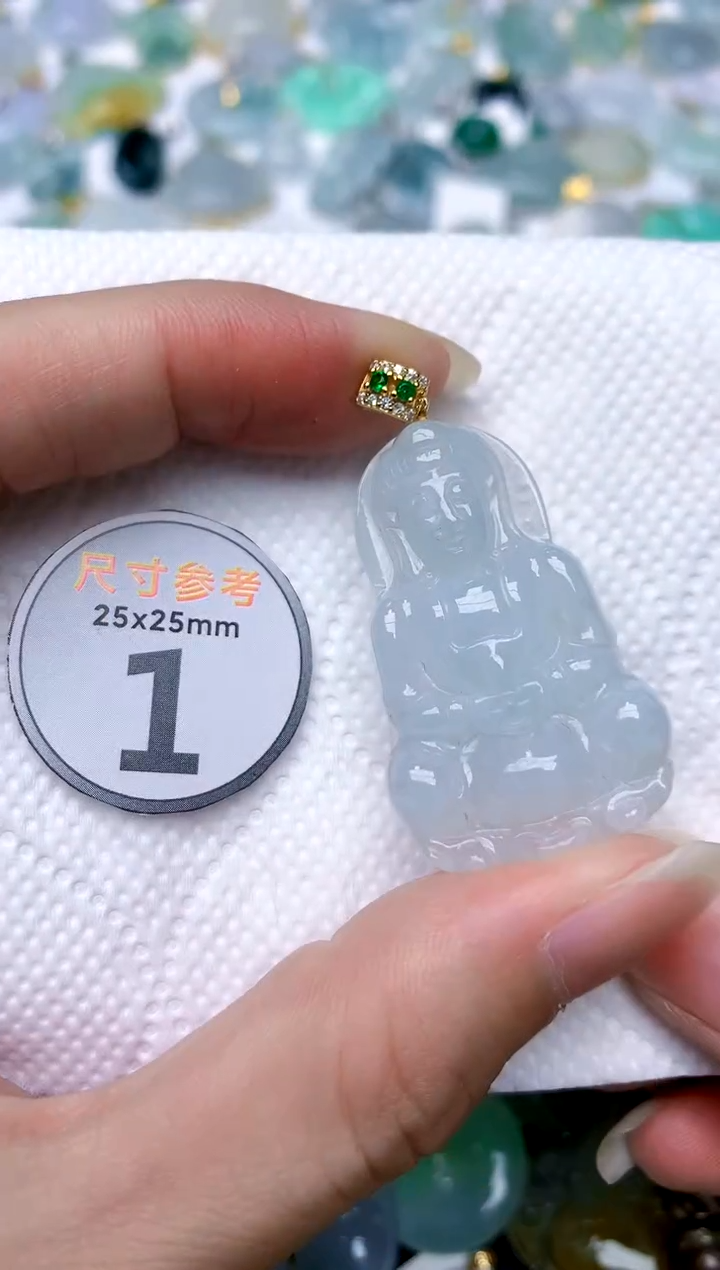 颈饰银S925镶嵌翡翠天然A货翡翠