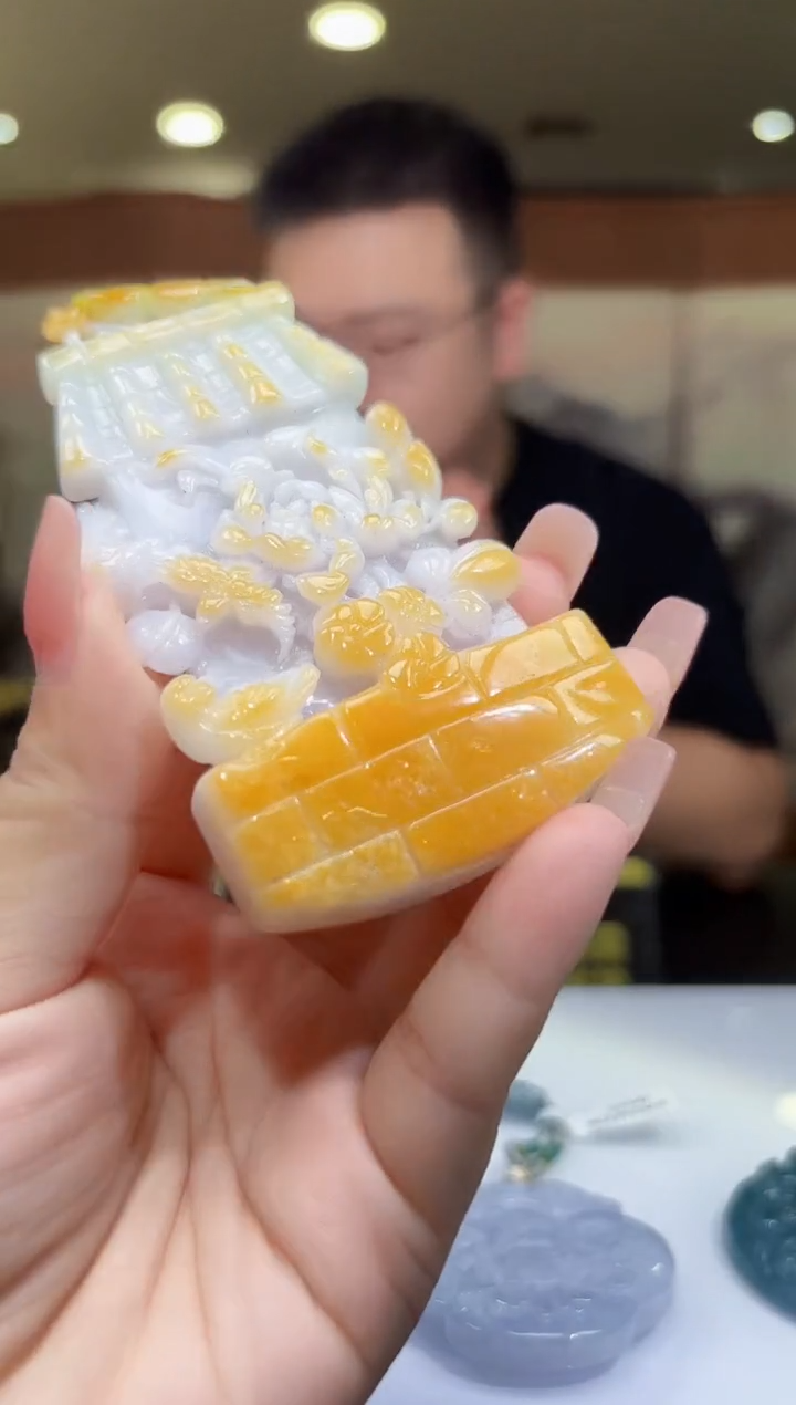 未镶嵌定制翡翠17/0830/C/发其一件/花