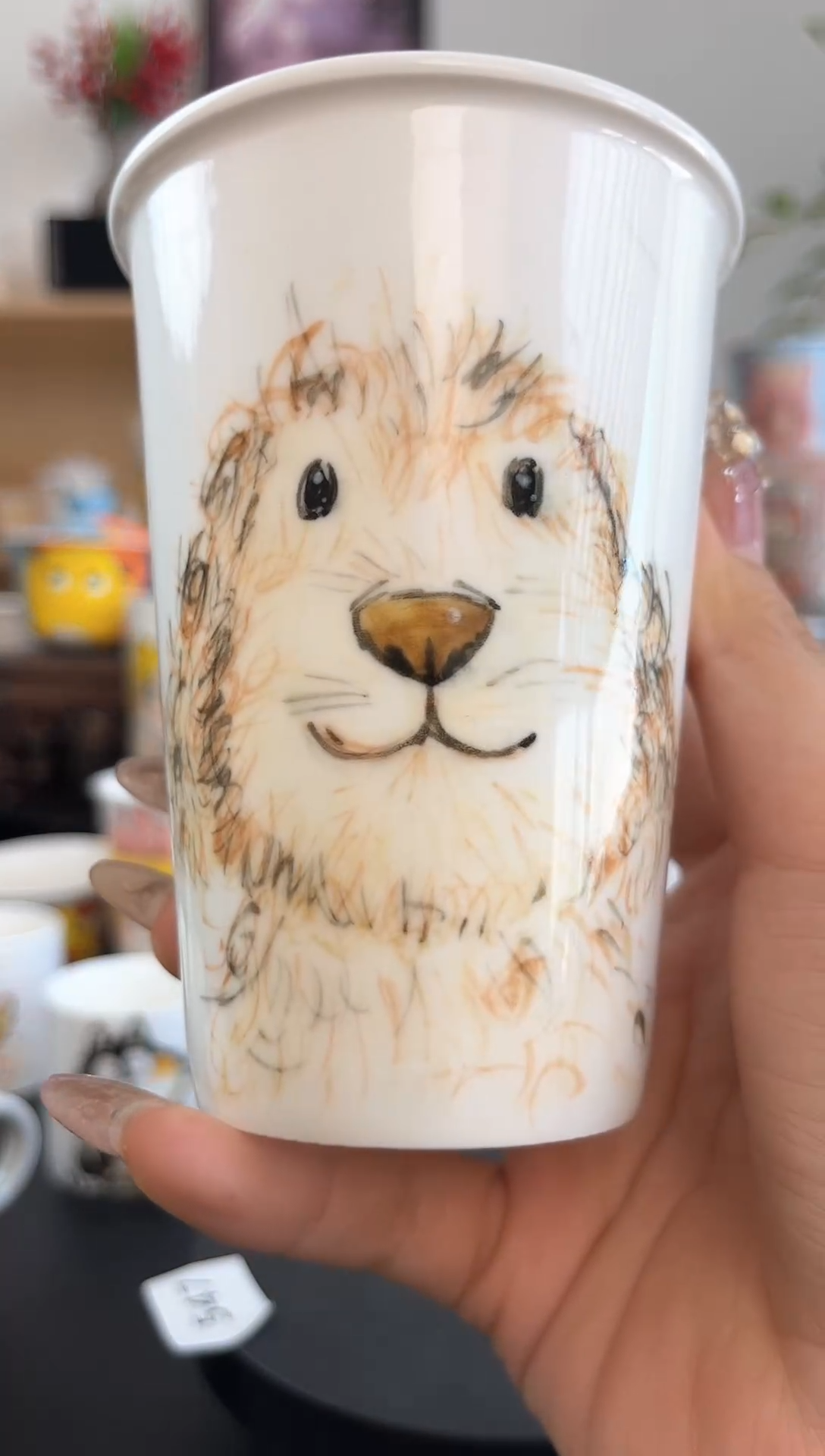 【闪购商品】摆件手工手绘陶瓷小杯杯