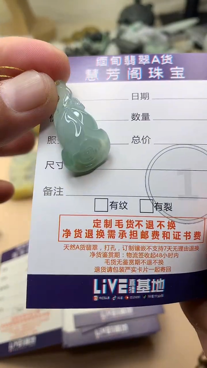 颈饰未镶嵌翡翠挂件