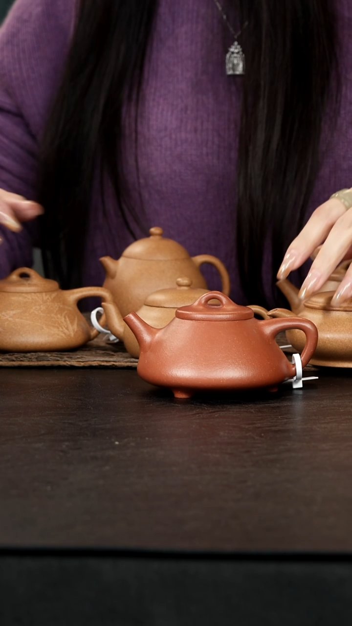 茶壶紫砂子冶石瓢红降坡200cc