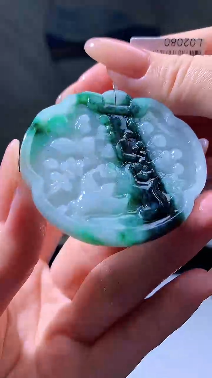 【闪购商品】定制翡翠未镶嵌8037jj-毛货挂件57