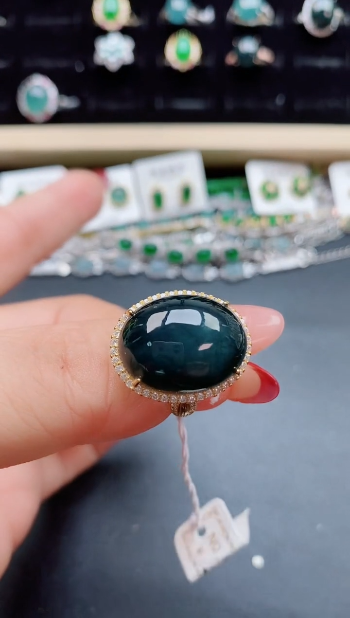 【闪购商品】翡翠戒指银S925镶嵌321321