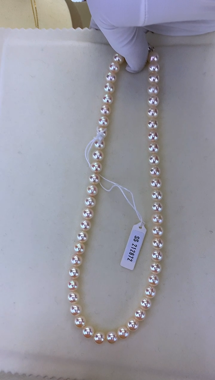 银S925镶嵌DA海水珍珠 GD103 7.5-8 花珠带大证