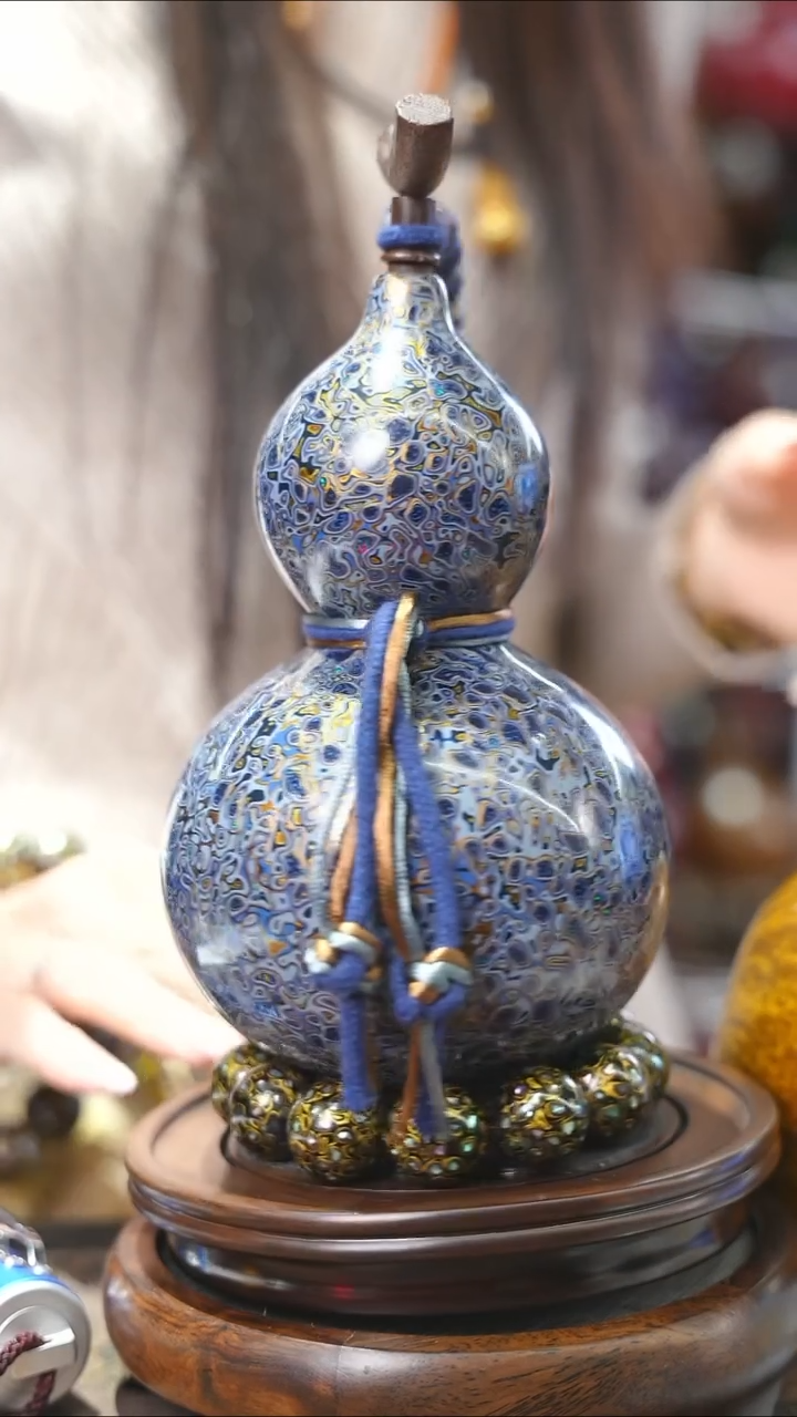 【闪购商品】XH251漆艺酒葫芦不包手串及旋转底座