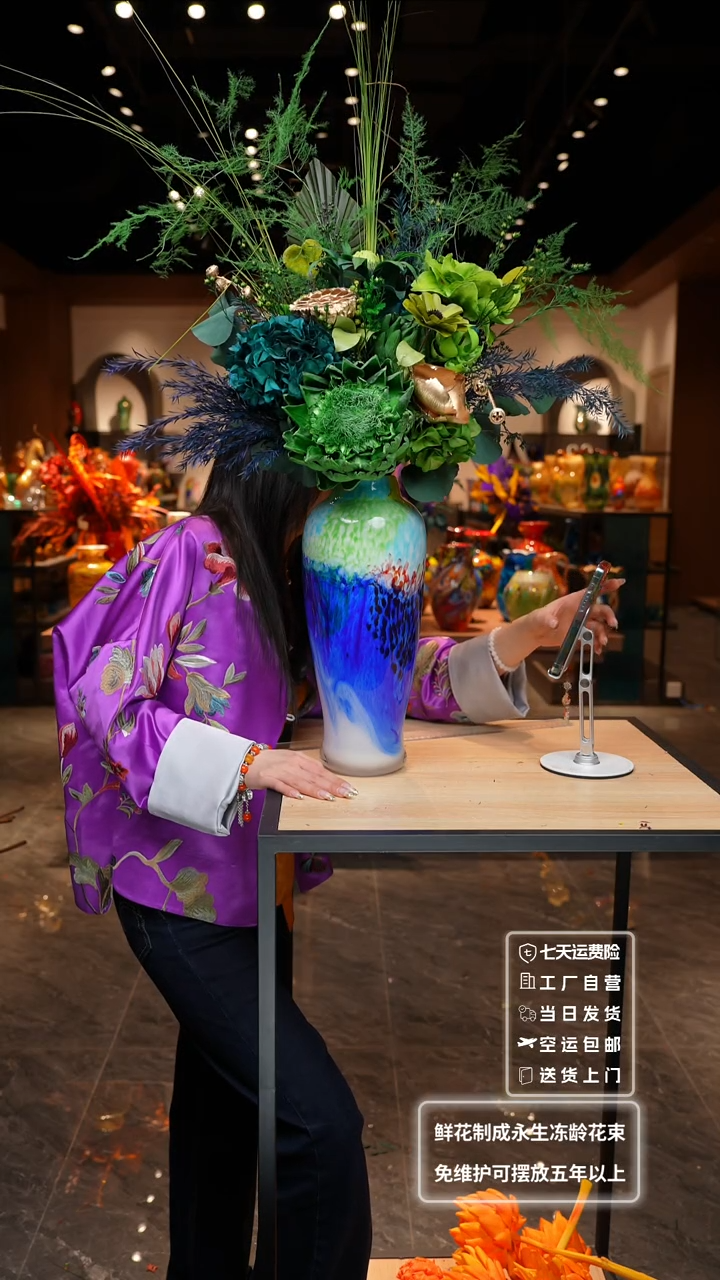 【闪购商品】琉璃非遗原创手作艺术摆件花瓶