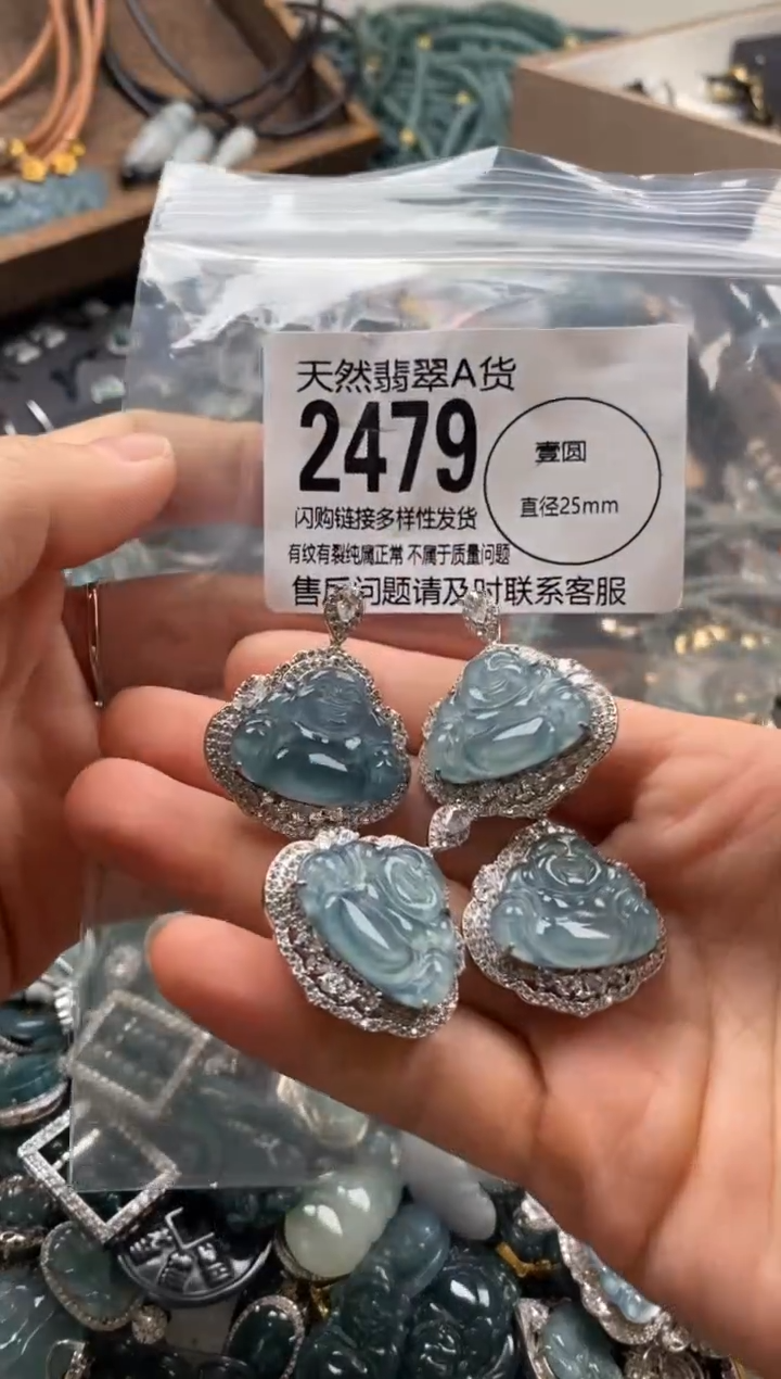 【闪购商品】翡翠颈饰未镶嵌多样性发其一2479
