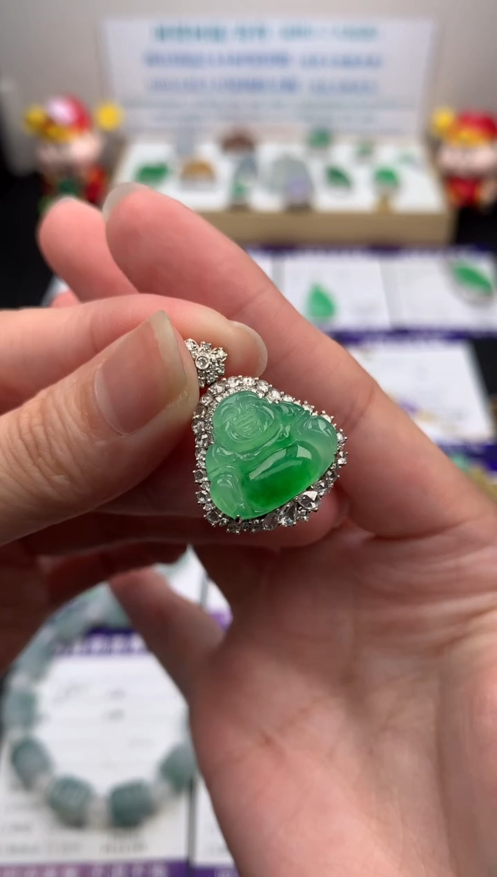 【闪购商品】定制翡翠18K金镶嵌模式推广期24小时鉴赏期