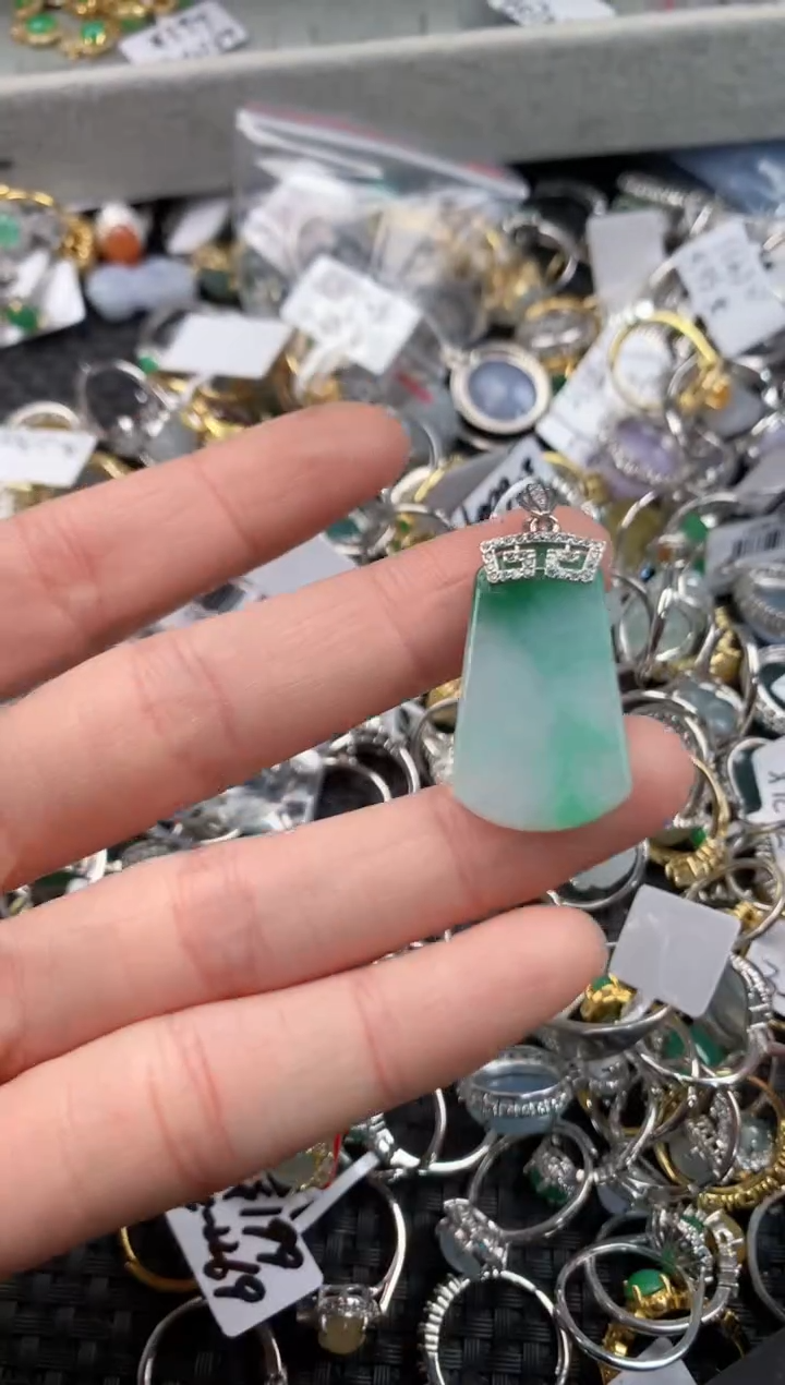 银S925镶嵌戒指翡翠333   6