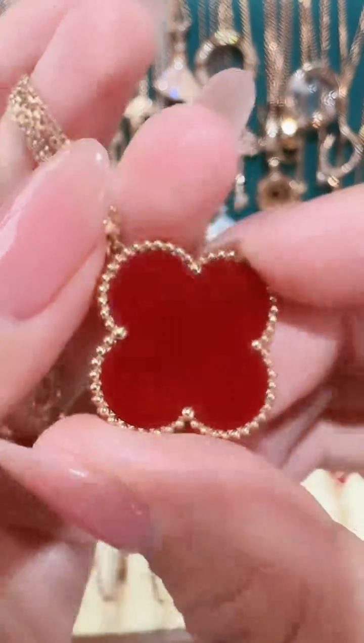 【闪购商品】玛瑙/玉髓套链18K金镶嵌吊坠