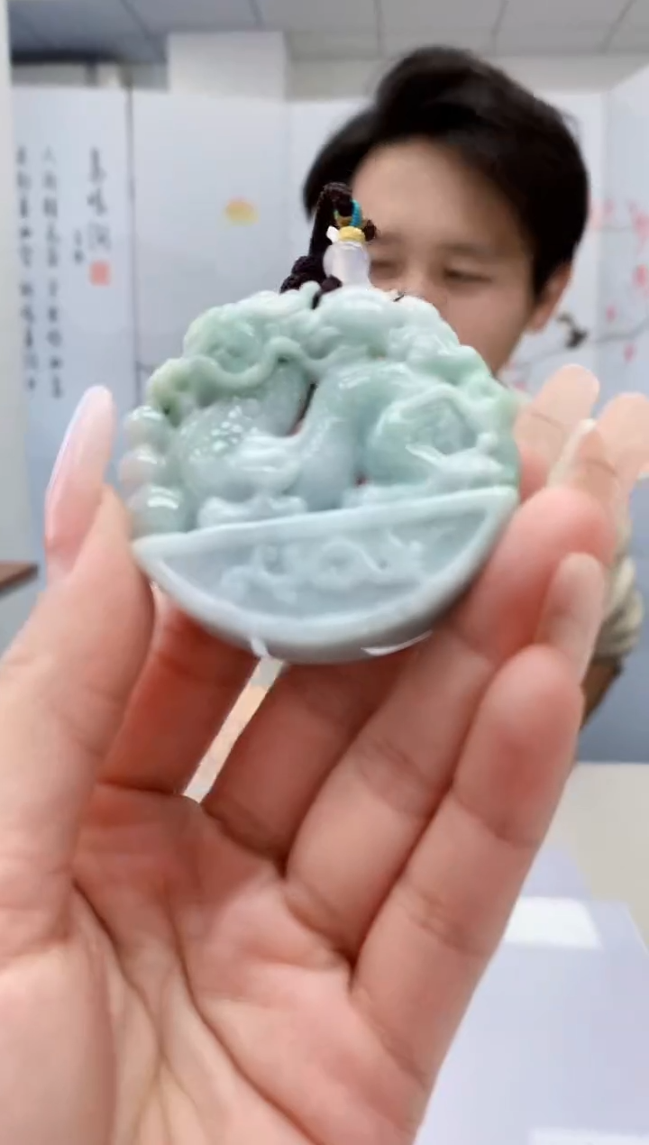 【闪购商品】定制翡翠未镶嵌1502lr-毛货挂件12