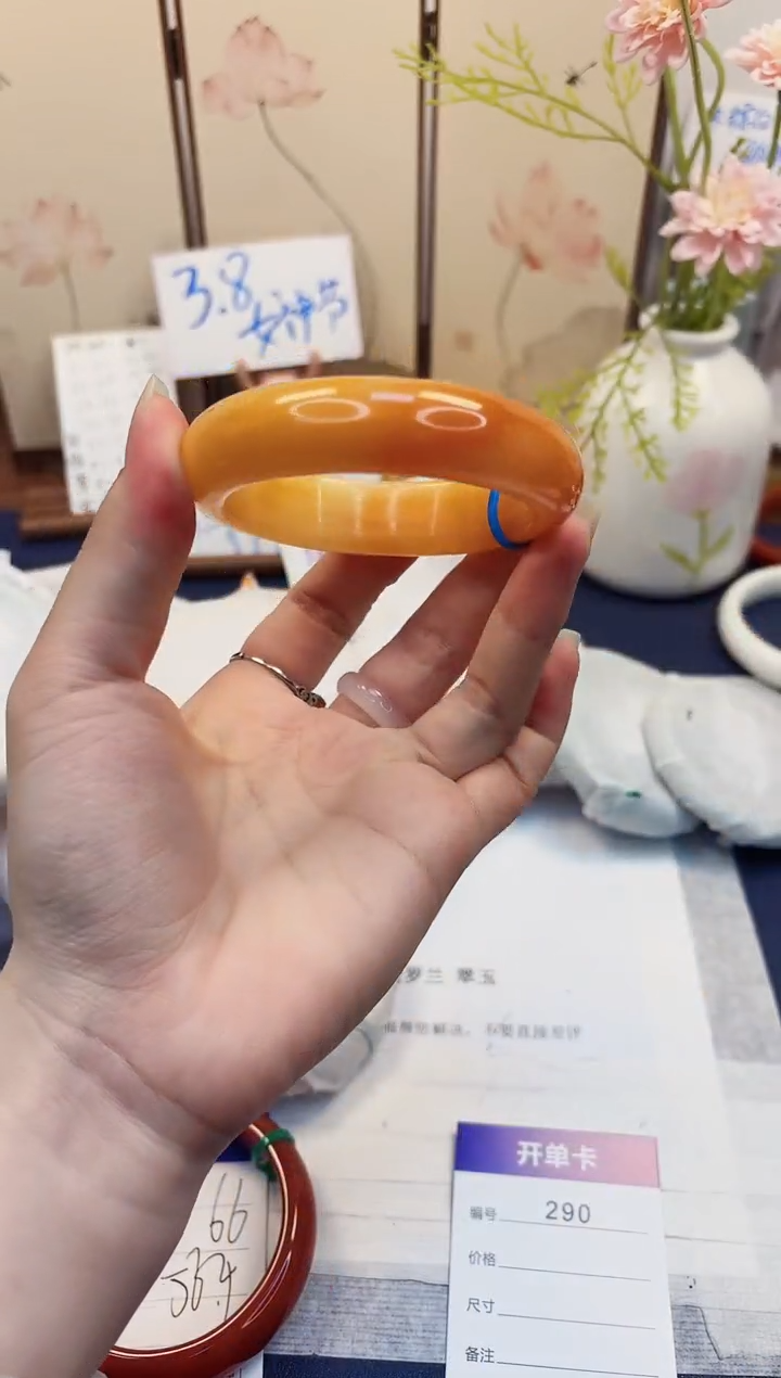 【闪购商品】石英质玉手镯未镶嵌290-财气镯-圈口57