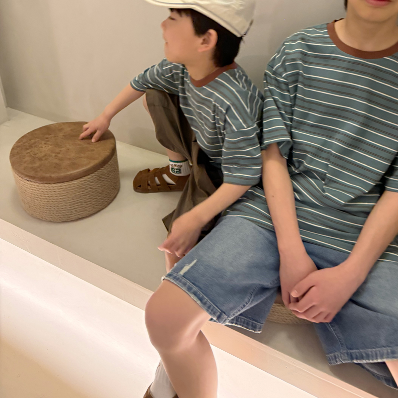 vilimama2024年夏款条纹短袖 圆领全棉54090