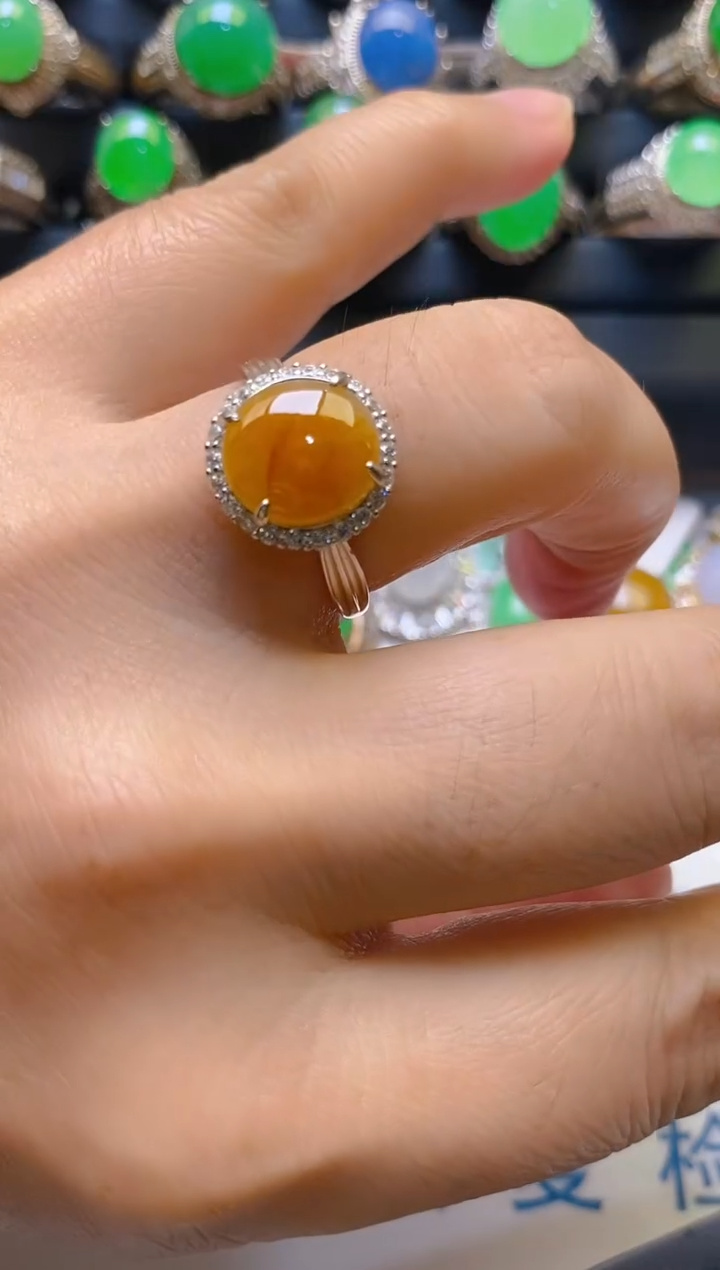 【闪购商品】翡翠耳饰银S925镶嵌天然A货翡翠1