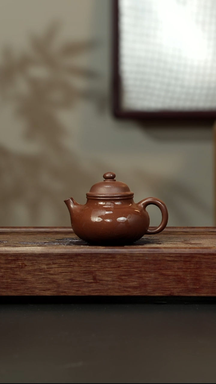 紫砂茶壶老紫泥 容天