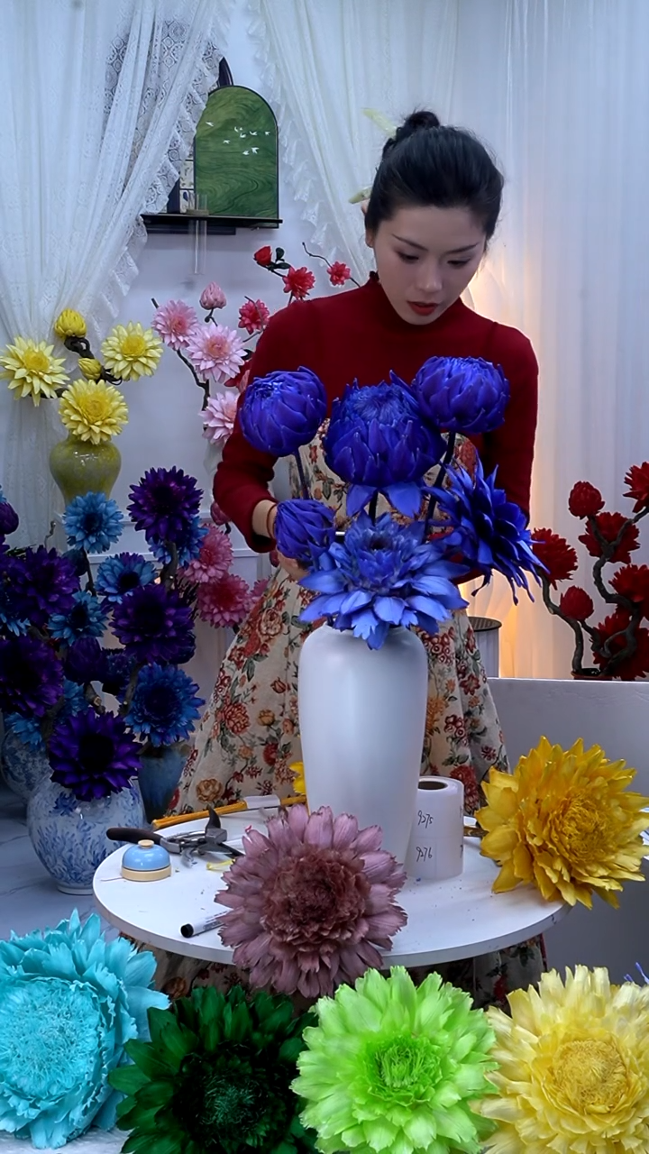 永生洋蓟紫色6头【吸色不均叶片有伤】9271