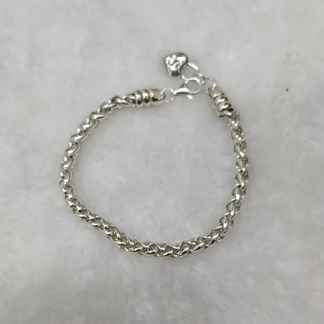 925银手链 00930421桃心坠手链 时尚简约个性百搭精美精致潮流