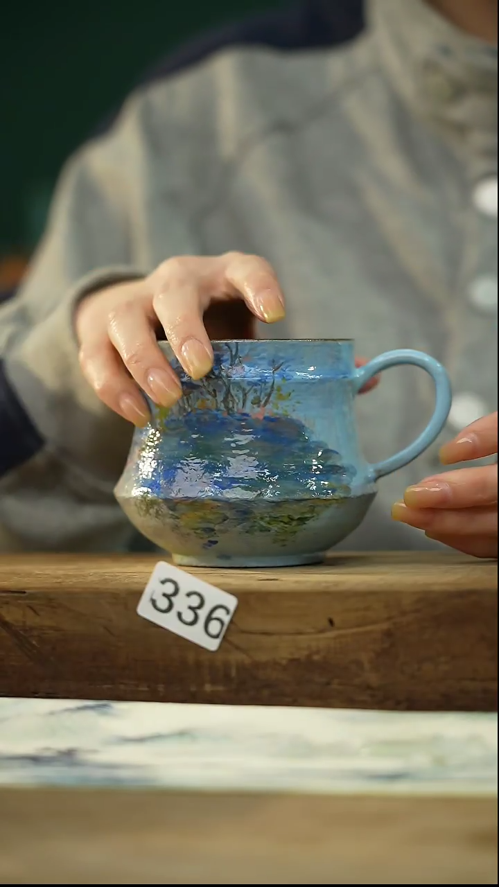 【闪购商品】瓷片油画风·彩绘·设计师石一款