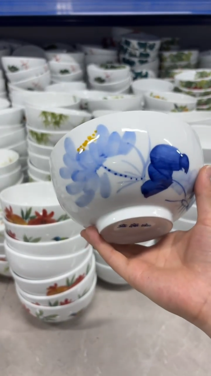 瓷片景德镇手绘釉中彩（食品级）小罗汉碗