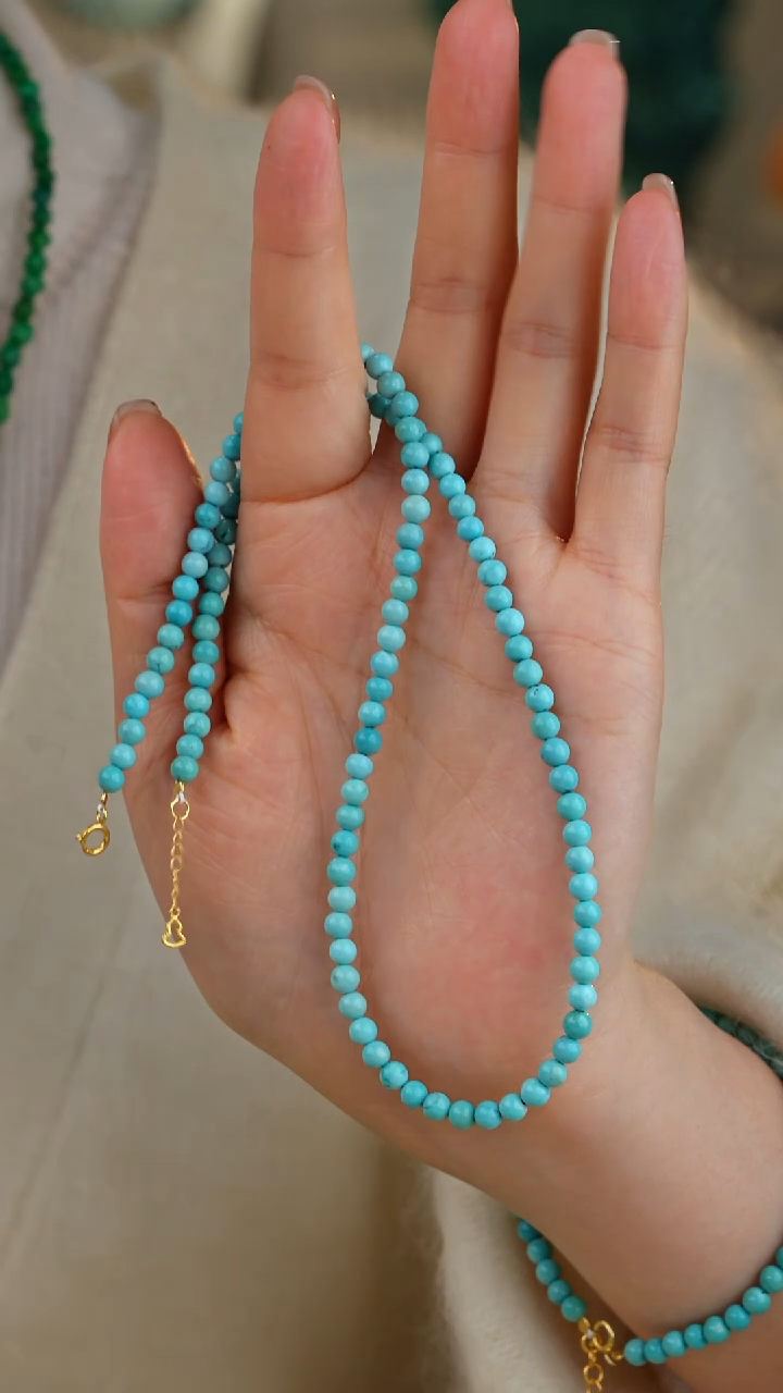 【闪购商品】绿松石项链18K金镶嵌多样性发货