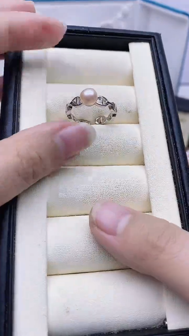 未镶嵌戒指淡水珍珠戒指多样性发其一