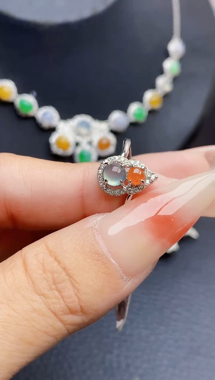 银S925镶嵌戒指翡翠1241