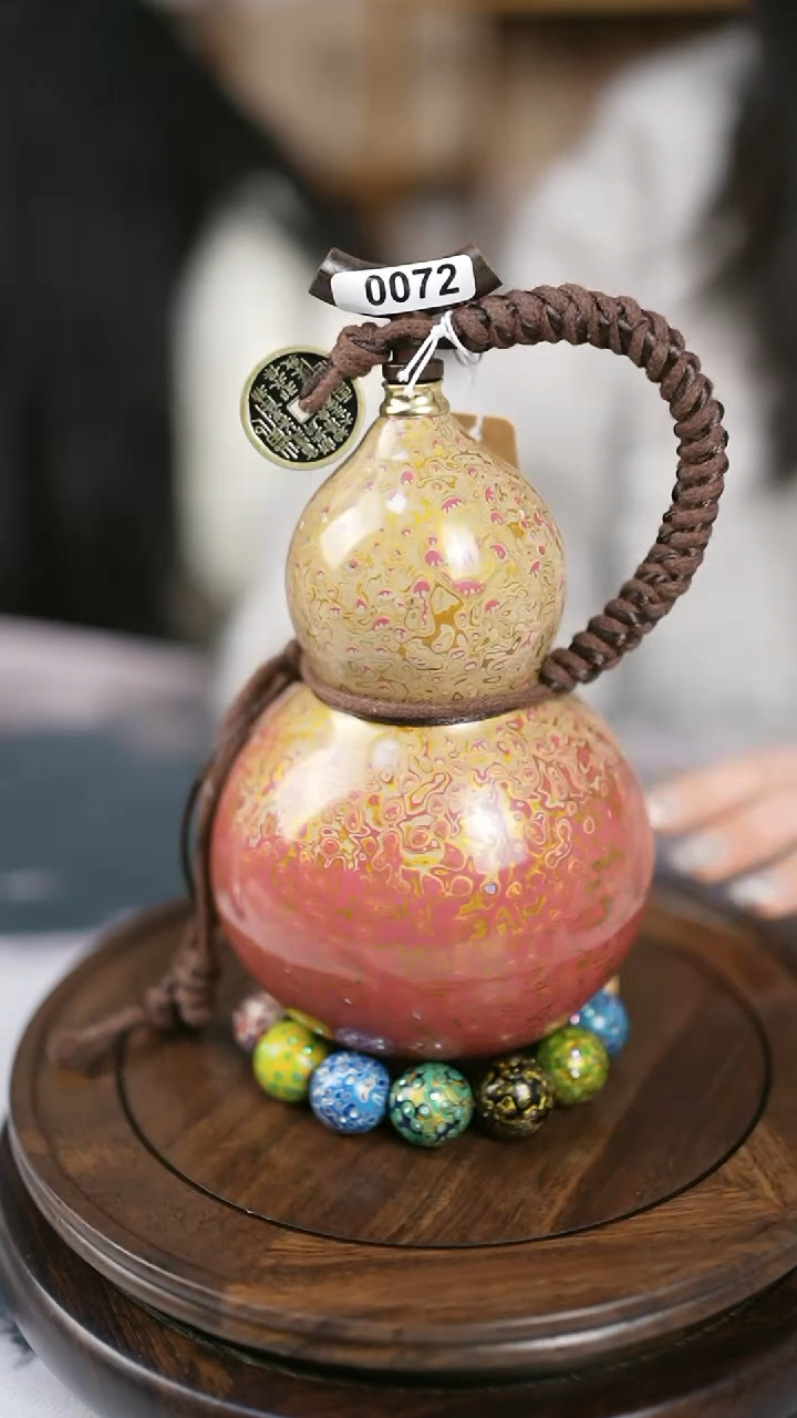 【闪购商品】072精品大漆酒葫芦赠送漏斗底座网兜