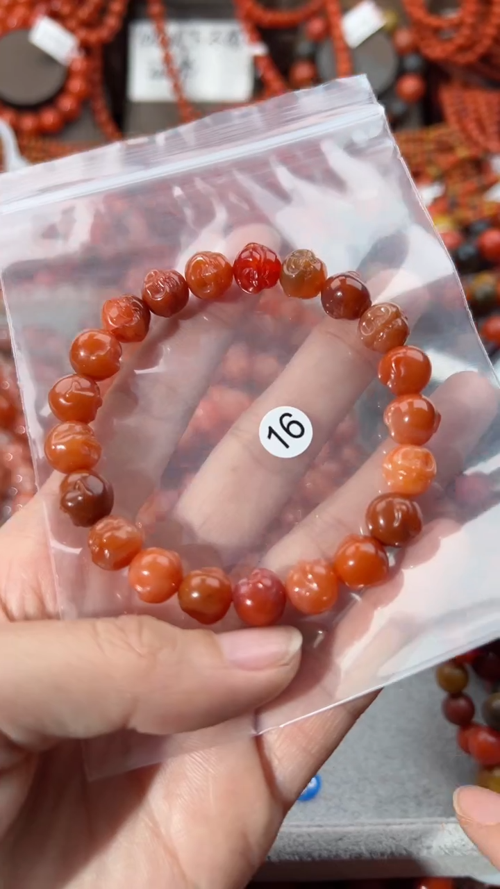 【闪购商品】南红玛瑙手串未镶嵌9