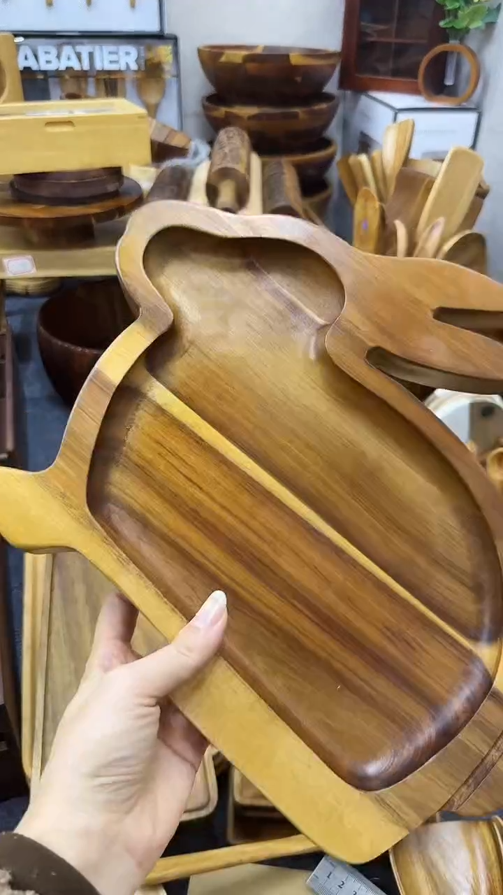 相思木兔子盘子1个