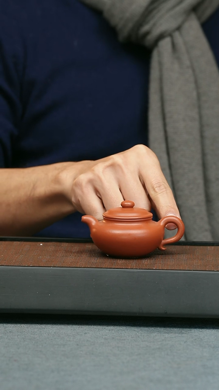 【闪购商品】紫砂茶壶五堂 朱泥仿古-普贤吉祥