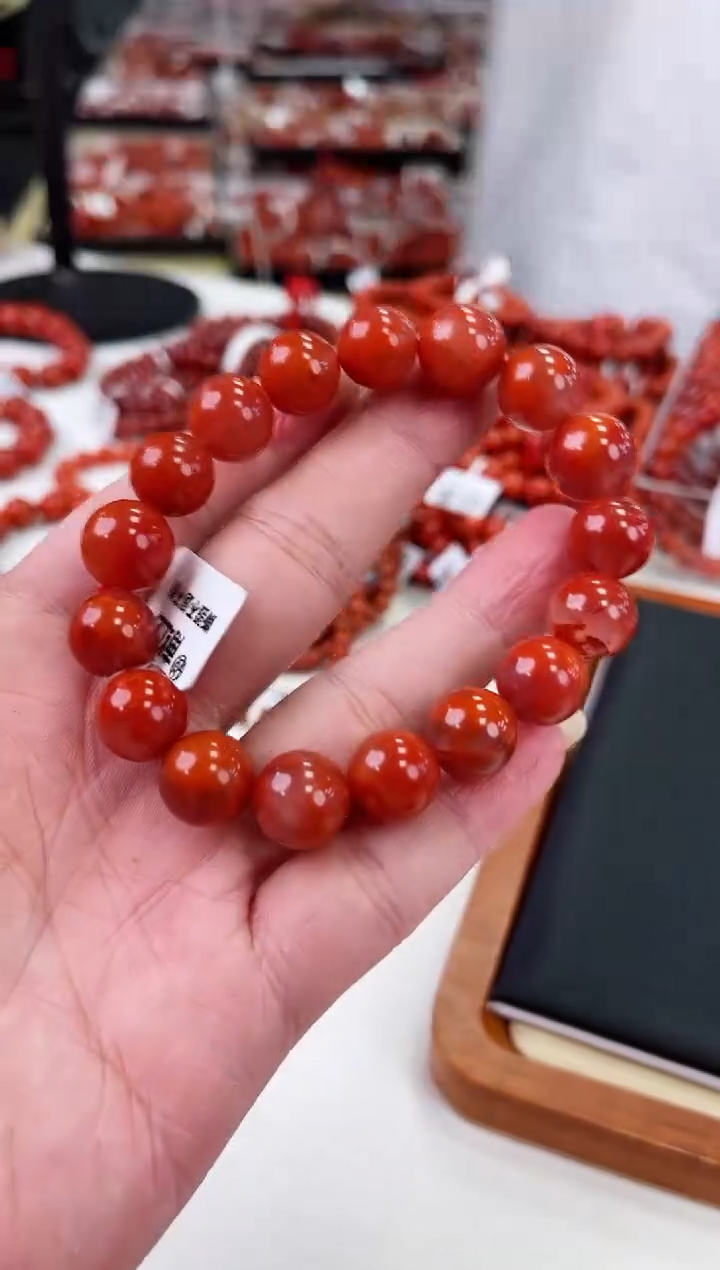 【闪购商品】南红玛瑙瓦西手串12+未镶嵌一个/条