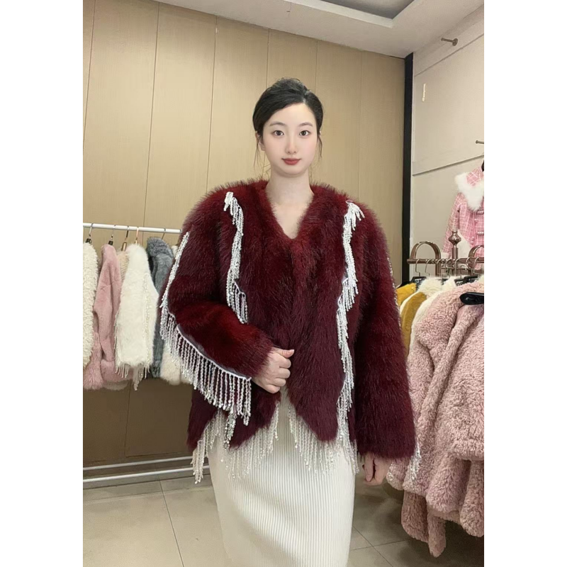 ℉rank〃像素叛乱〃时尚重工设计师轻奢款女装毛毛外套