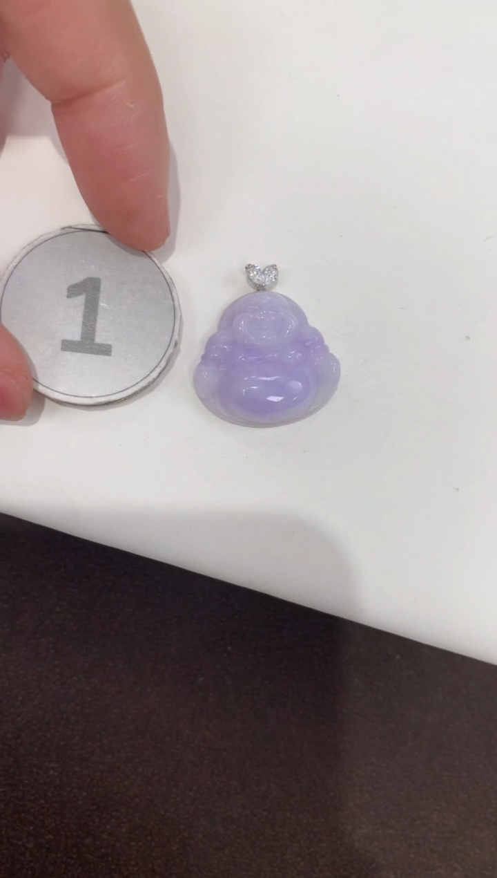 颈饰18K金镶嵌翡翠天然缅甸a货翡翠