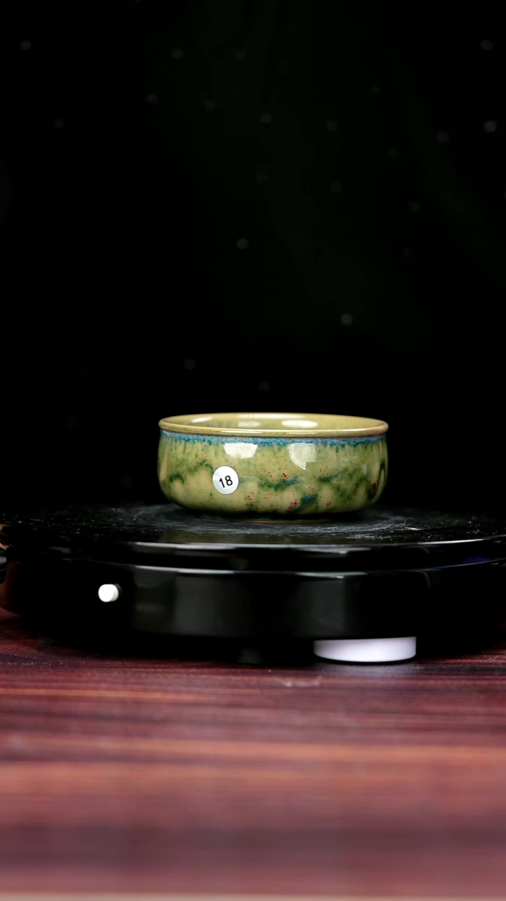 杯子18#李盼龙一级原矿钧瓷卷口普洱盏