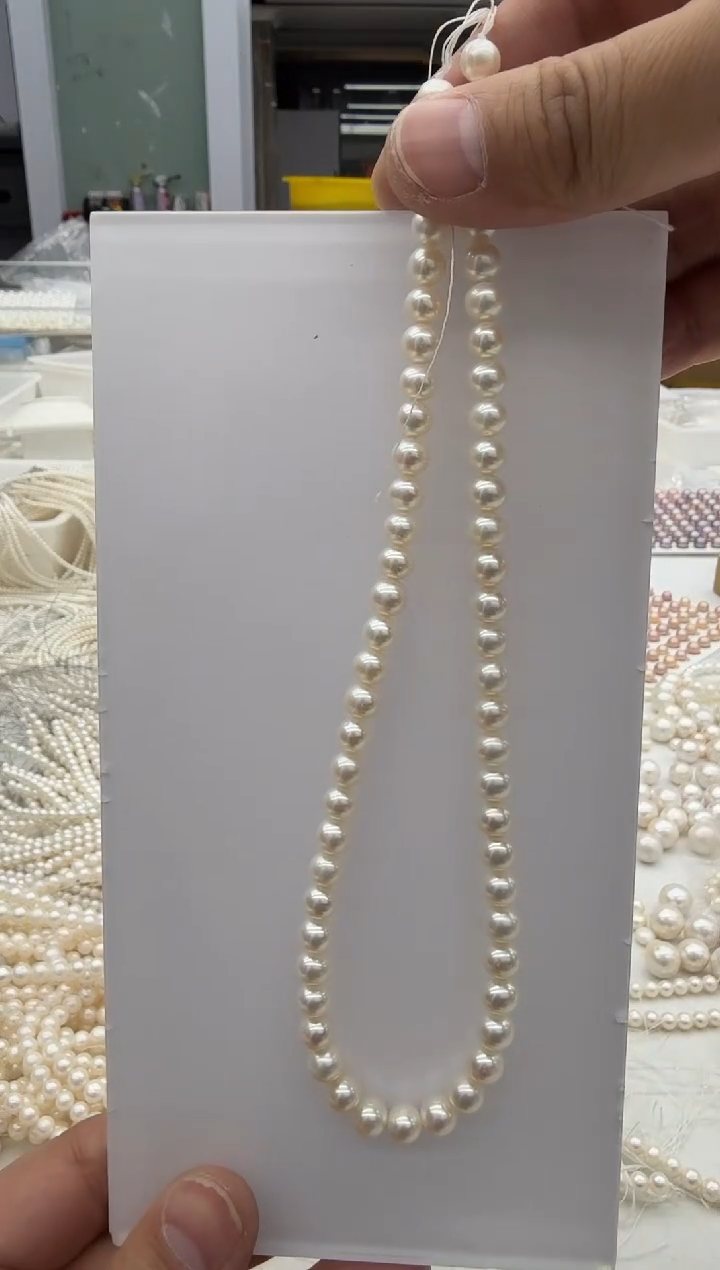 项链银S925镶嵌淡水珍珠7-8mm