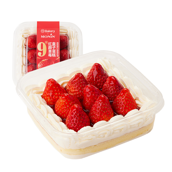 YHBakery9粒红颜草莓盒子蛋糕 370g