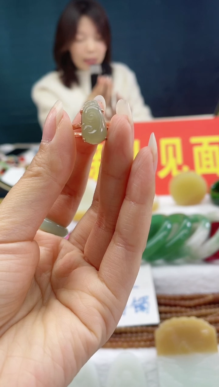 【闪购商品】和田玉戒指未镶嵌1