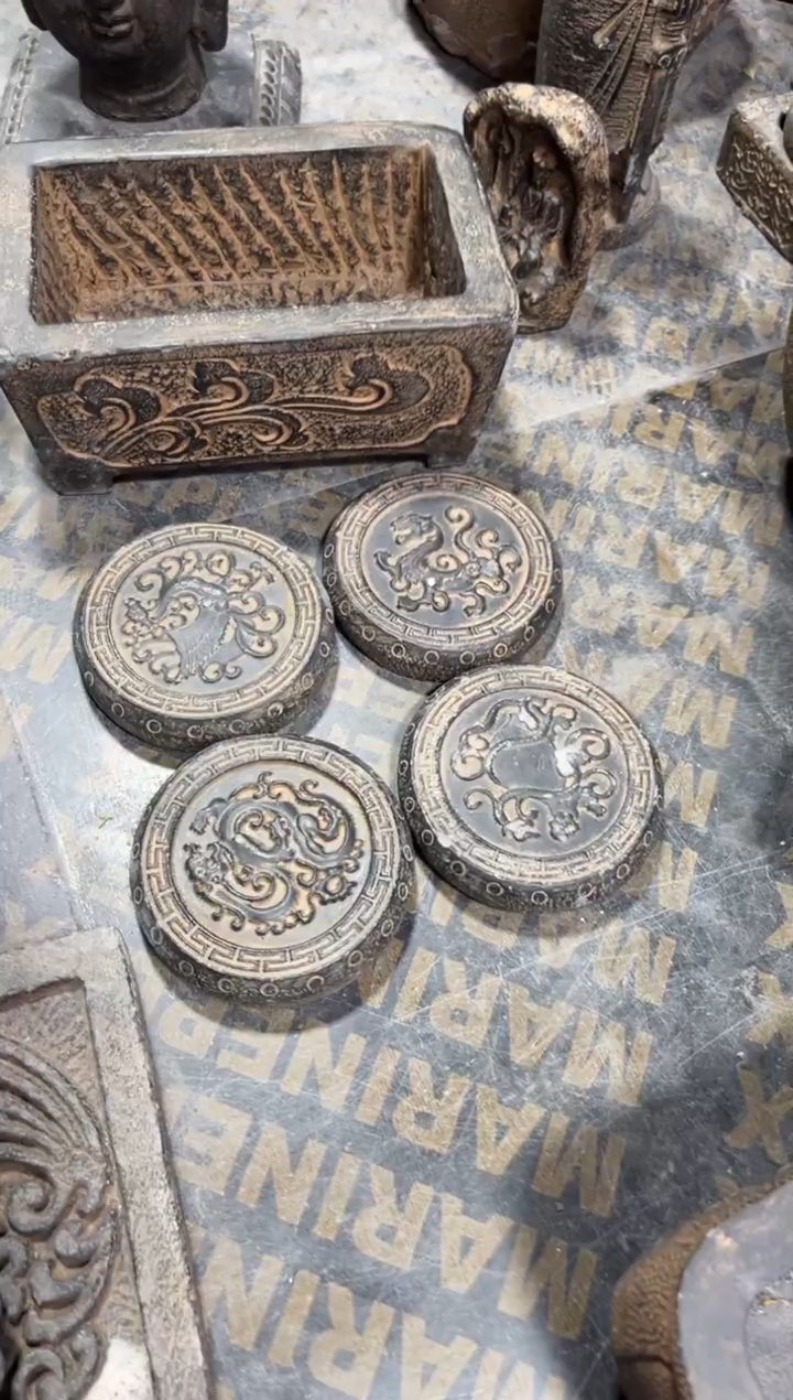 陶土【火山泥】四兽底座一套