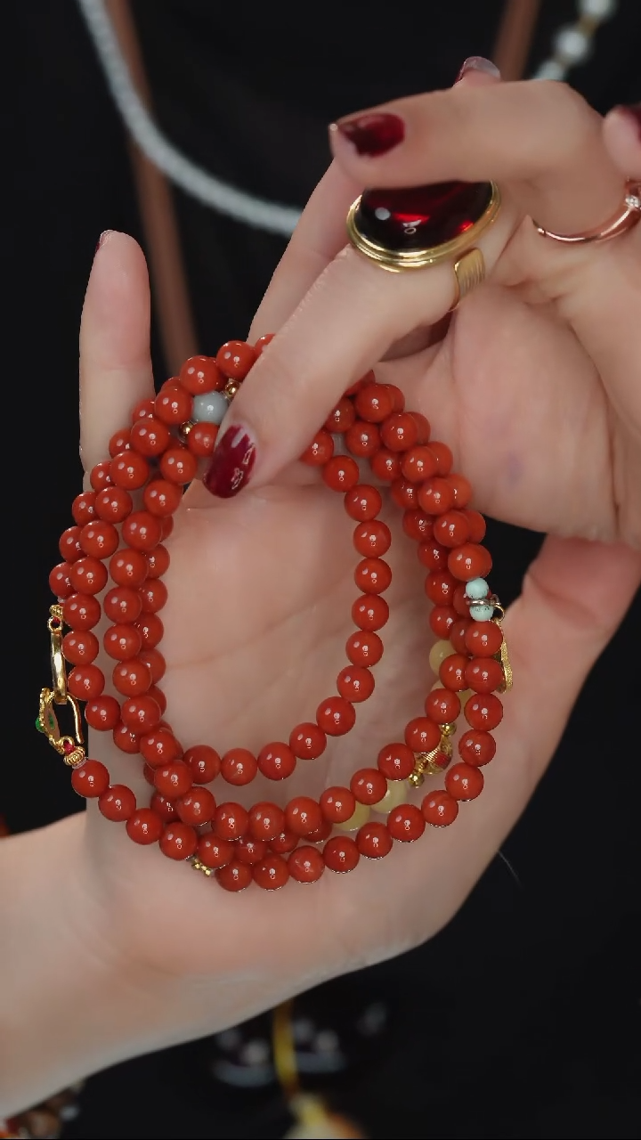 定制南红玛瑙毛衣链