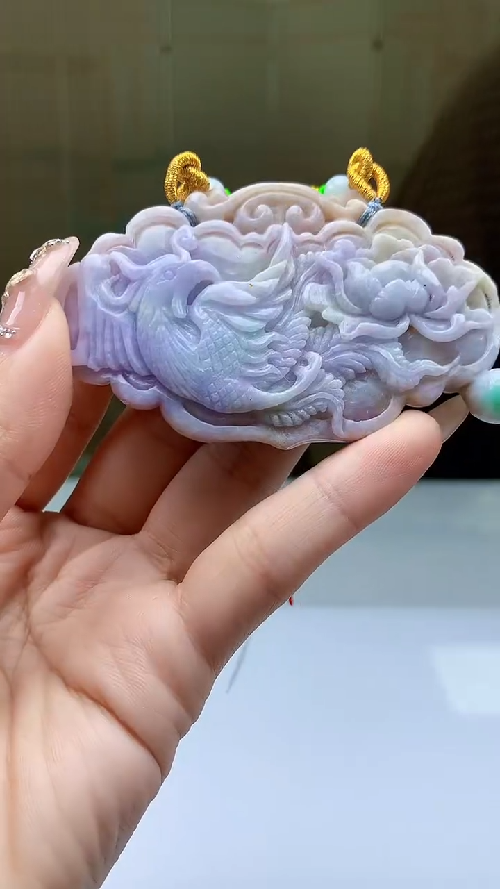 【闪购商品】定制翡翠未镶嵌4812ty-毛货挂件53