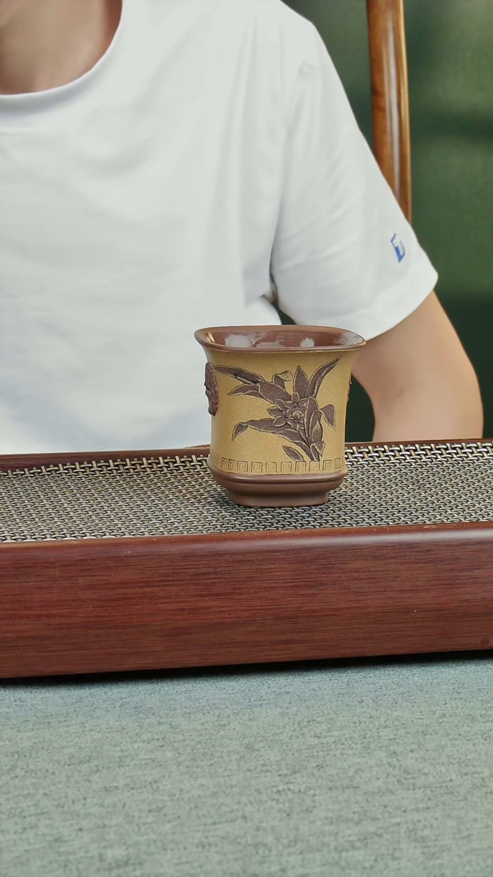 茶壶紫砂独***嗨浮雕杯子