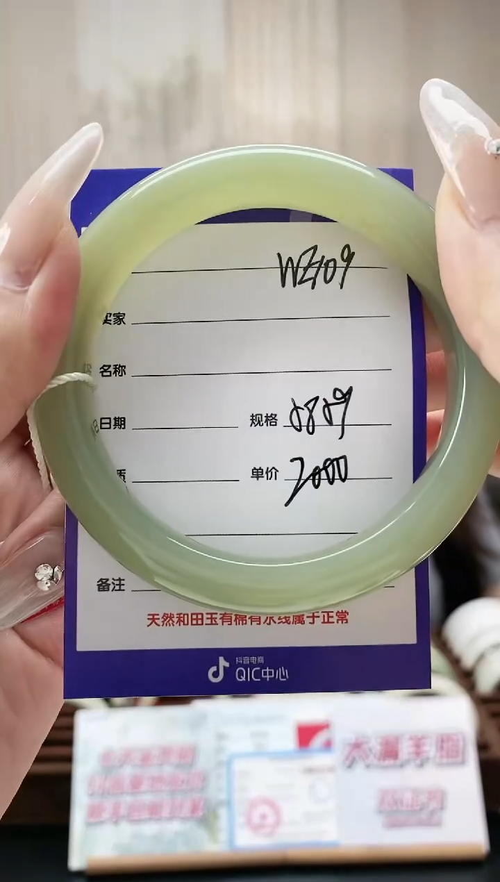 未镶嵌手镯和田玉WE109微色差