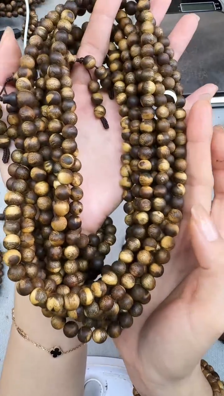 沉香手串0825黄棋圆珠多圈多样性发一