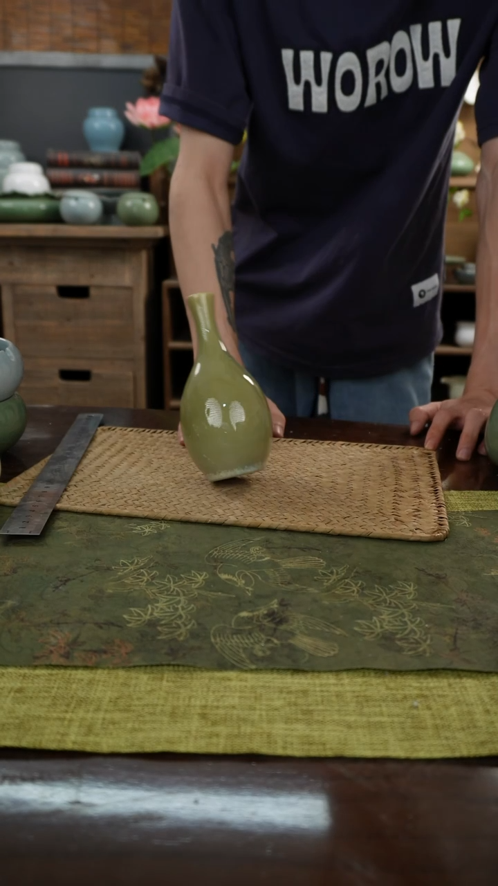 陶瓷一件包邮瑕疵结晶釉花瓶