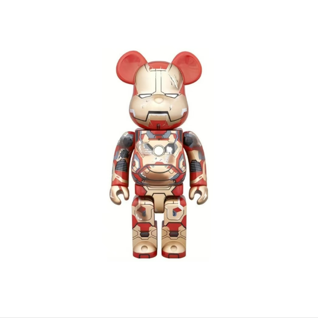 【山哥ST】bearbrick钢铁侠 马克42 战损版 潮流玩具 1000% 单盒